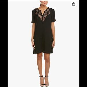 BCBGMax Azria Eos Woven Dress with Lace Yoke